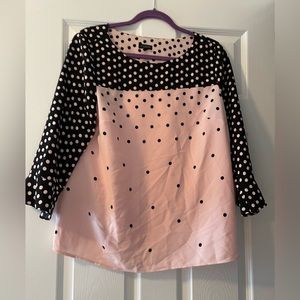 Talbots Pink & Black top.